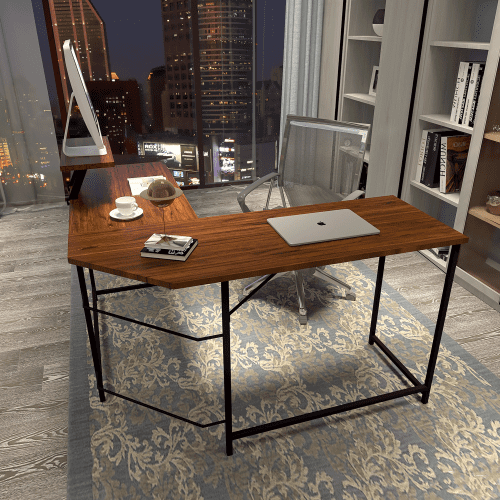 55.12 L x 19.68 W x 29.13 H SSLine Industrial L Shaped Desk Home Office Corner Computer Desk with CPU Stand Rustic Brown Wood and Metal PC Laptop Desk Workstation Large Gaming Table 55.12 L x 19.68 W x 29.13 H SSLine Industrial L Shaped Desk Home Office Corner Computer Desk with CPU Stand Rustic Brown Wood and Metal PC Laptop Desk Workstation Large Gaming Table